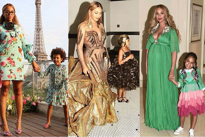 Beyoncé and Blue Ivy Twinning mother-daughter outfits