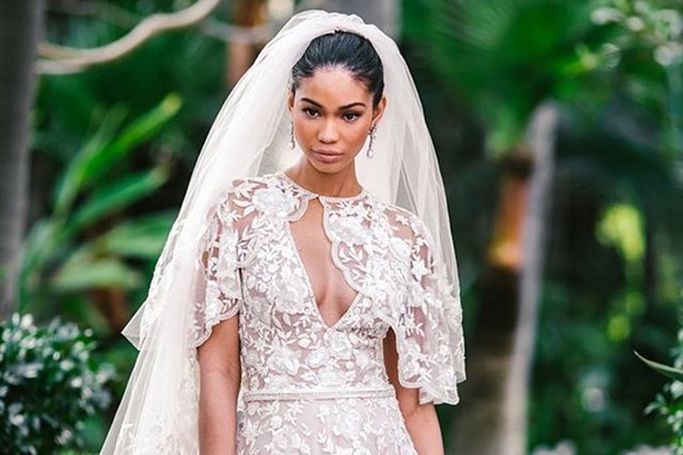 Chanel Iman in Zuhair Murad wedding dress Chanel Iman Weds Sterling Shepard In Zuhair Murad